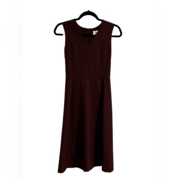 M.M. LaFleur Burgundy/Dark Purple Work Dress - Picture 7 of 8